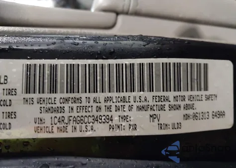 2012 Jeep Grand Cherokee Laredo z USA, uszkodzony, nr VIN 1C4RJFAG6CC349394